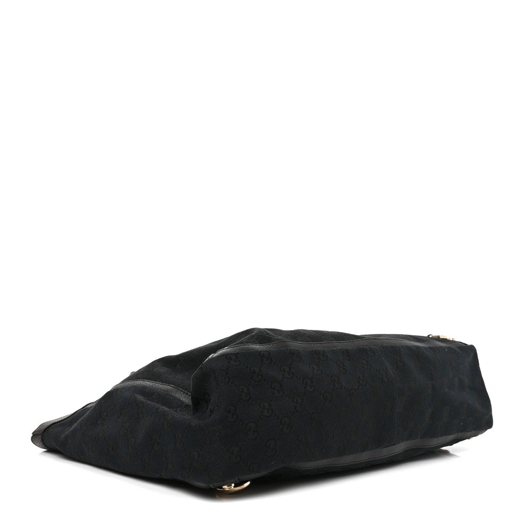 Gucci Monogram Large Abbey Tote Black