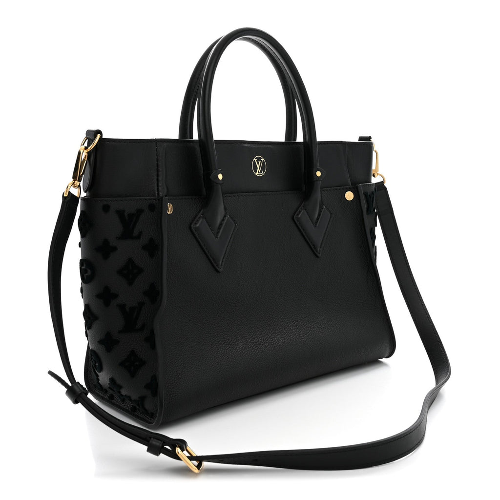 Louis Vuitton Calfskin Monogram Tufting On My Side Black