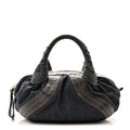 Fendi Denim Spalmati Woven Spy Bowler Blue