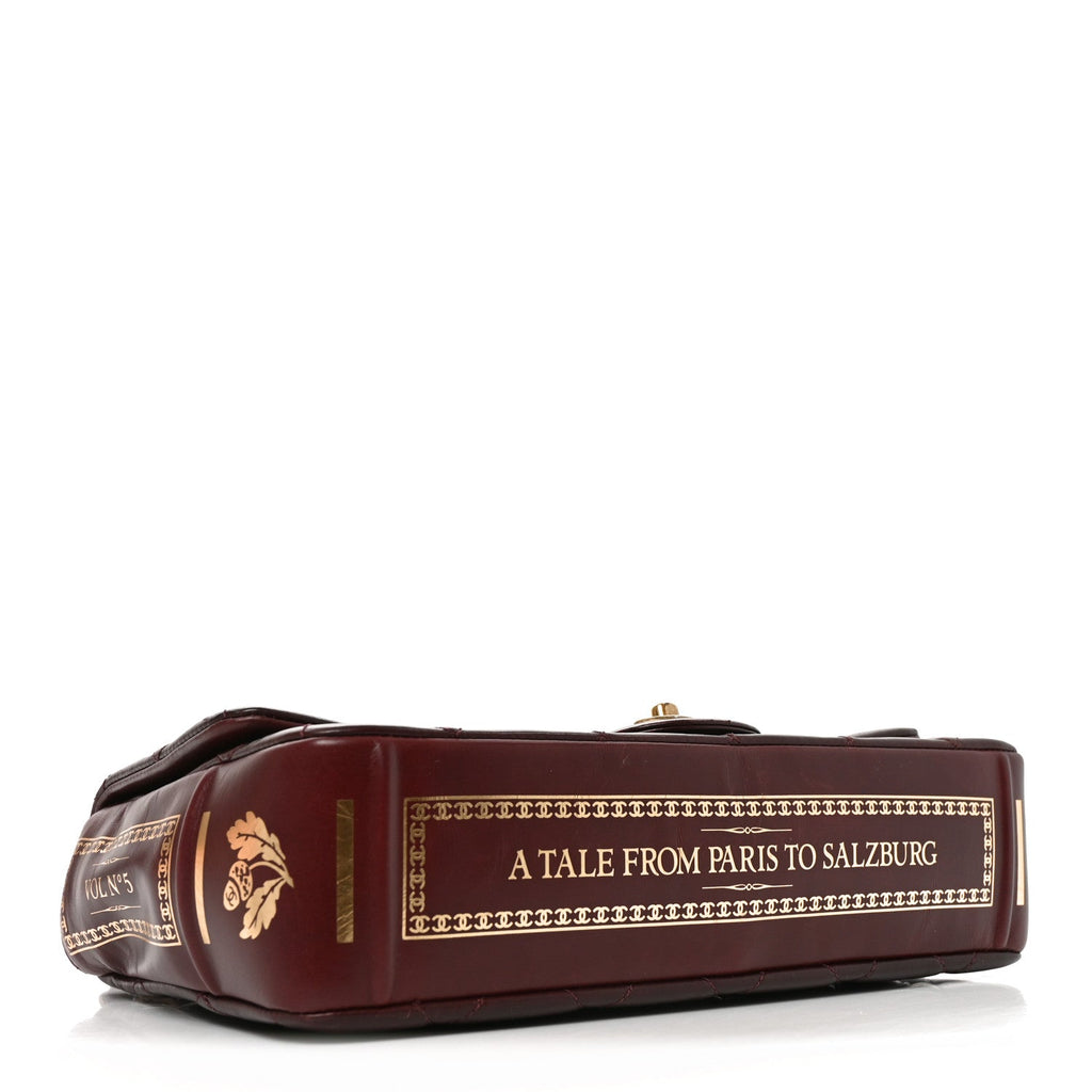 Chanel Hot Stamping Calfskin Tale Of Salzburg Flap Burgundy