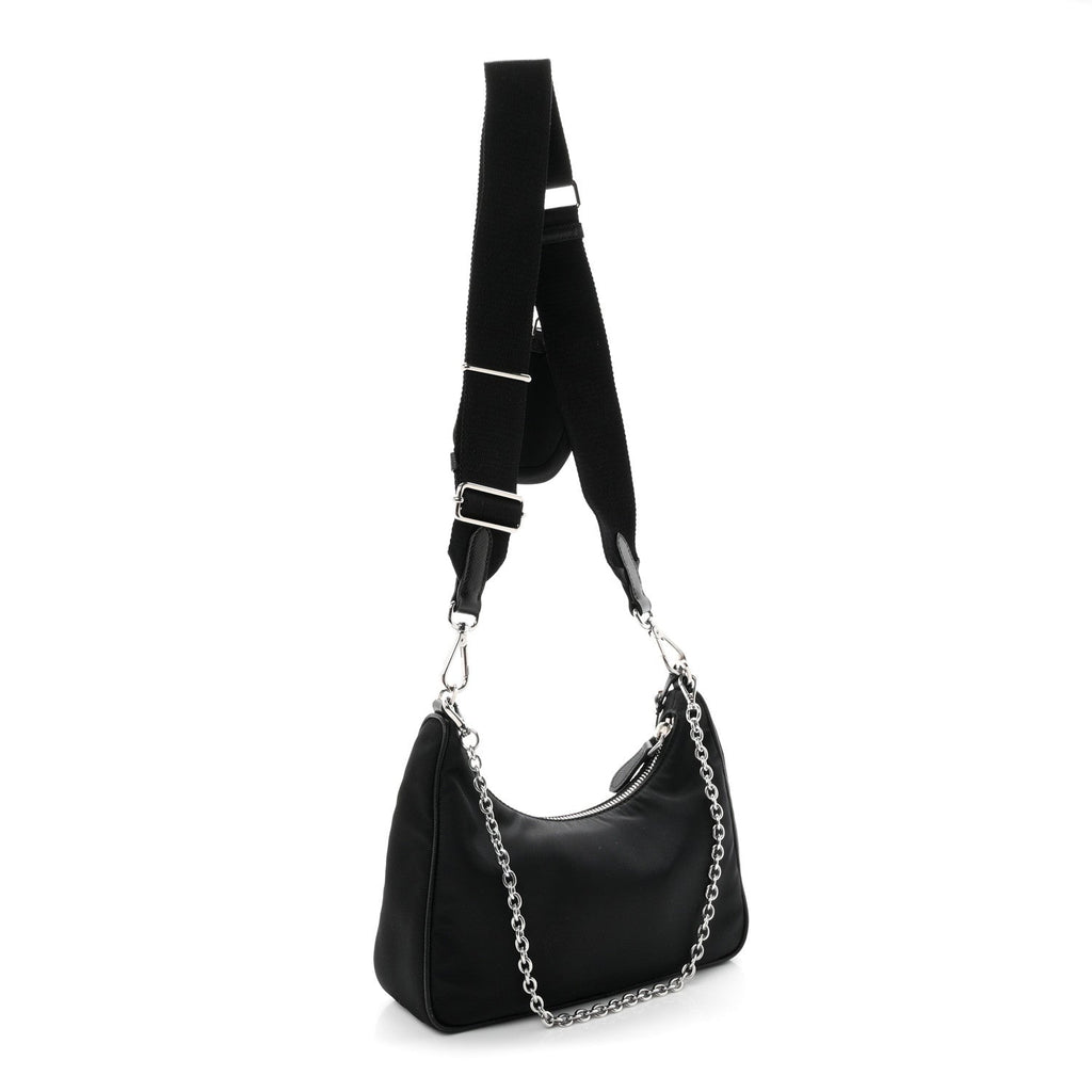 Prada Nylon Re-Edition 2005 Shoulder Bag Black