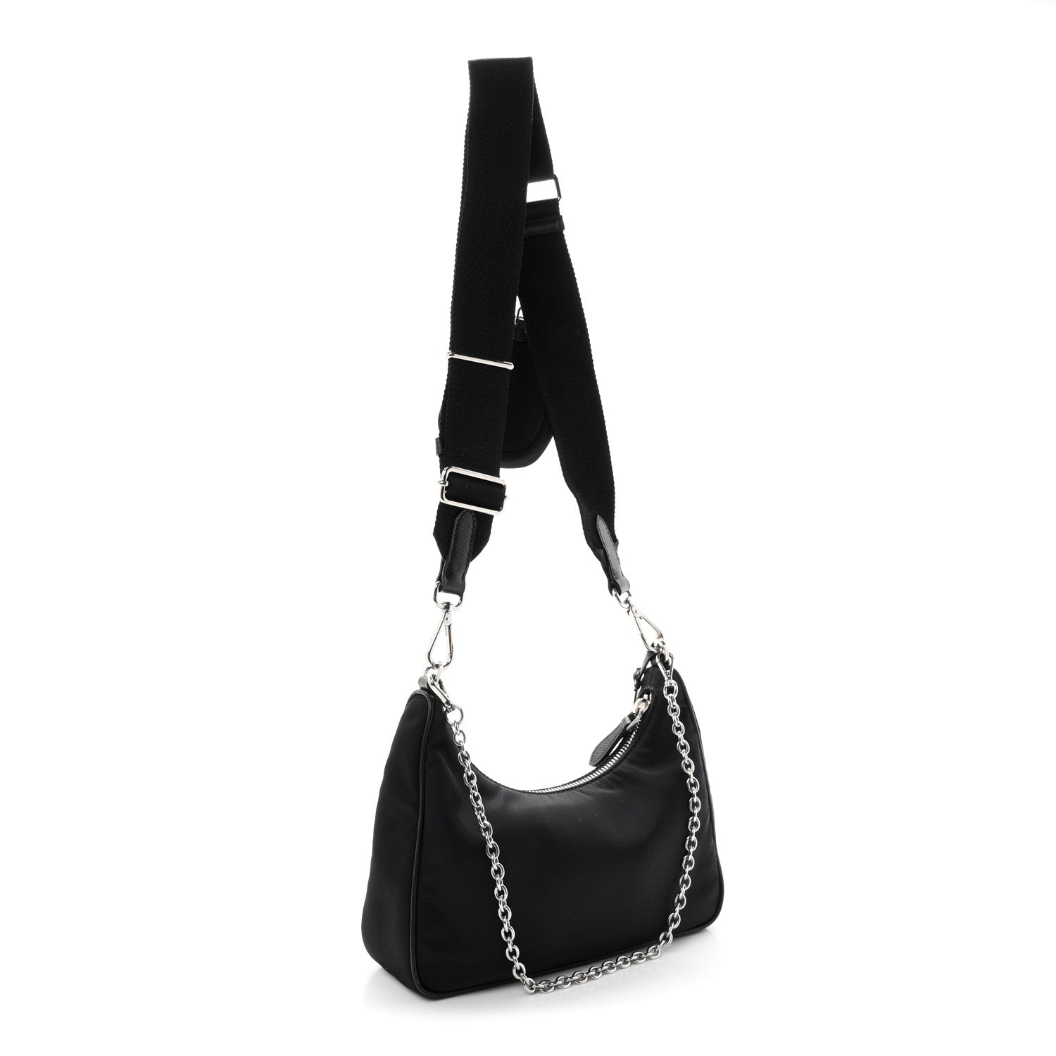 Prada Nylon Re-Edition 2005 Shoulder Bag Black