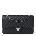 Chanel Caviar Quilted Medium Double Flap Navy
