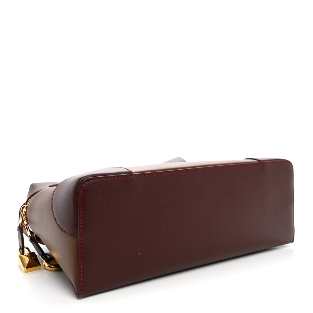 Loro Piana Smooth Calfskin Extra Bag L27 Burnt Tan Oxblood