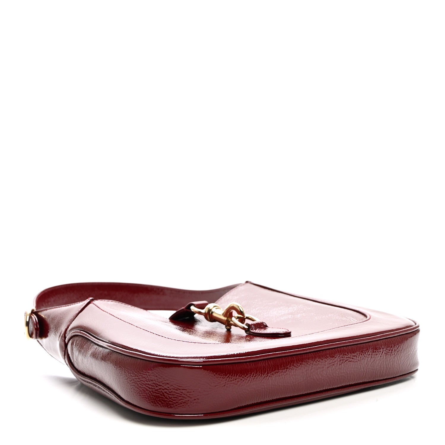 Gucci Patent Calfskin Small Jackie Shoulder Bag Rosso