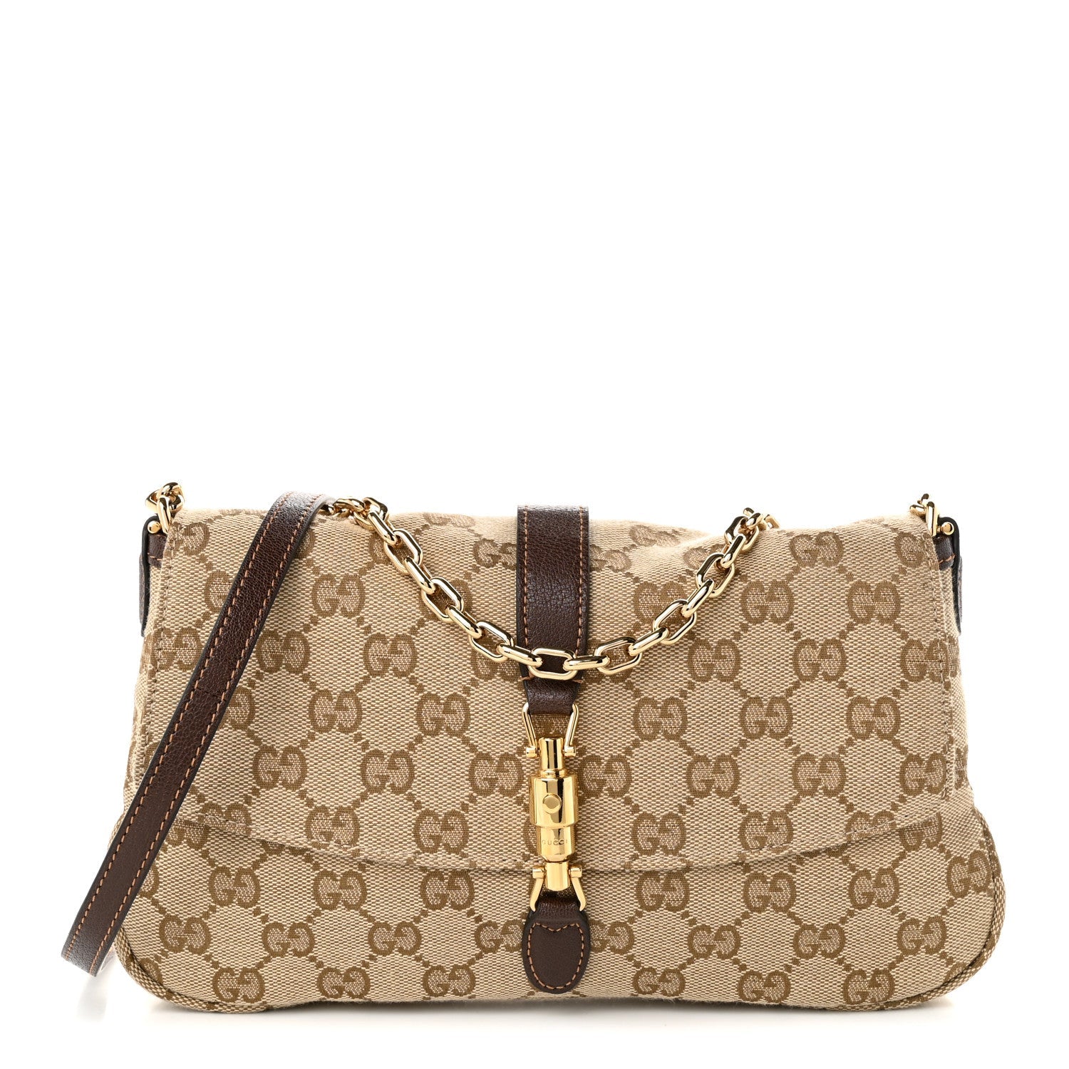 Gucci Monogram Medium Aperitivo Shoulder Bag Sand Brown