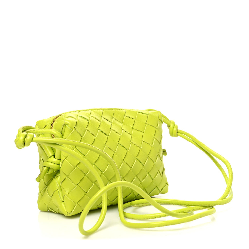 Bottega Veneta Nappa Intrecciato Mini Loop Camera Bag Acid Kiwi