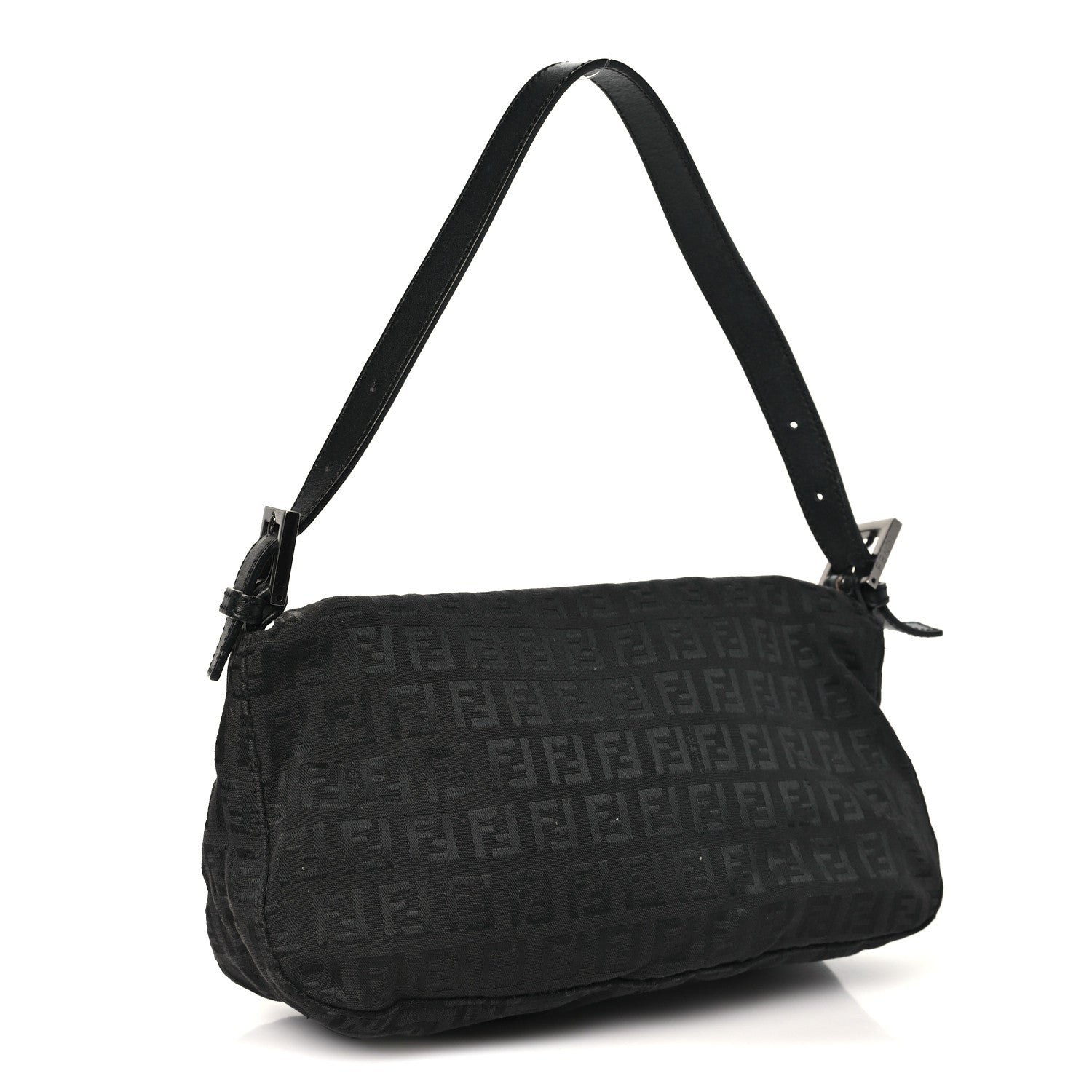 Fendi Nylon Zucca Baguette Black