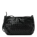 Bottega Veneta Nappa Intrecciato Mini Shoulder Bag Black