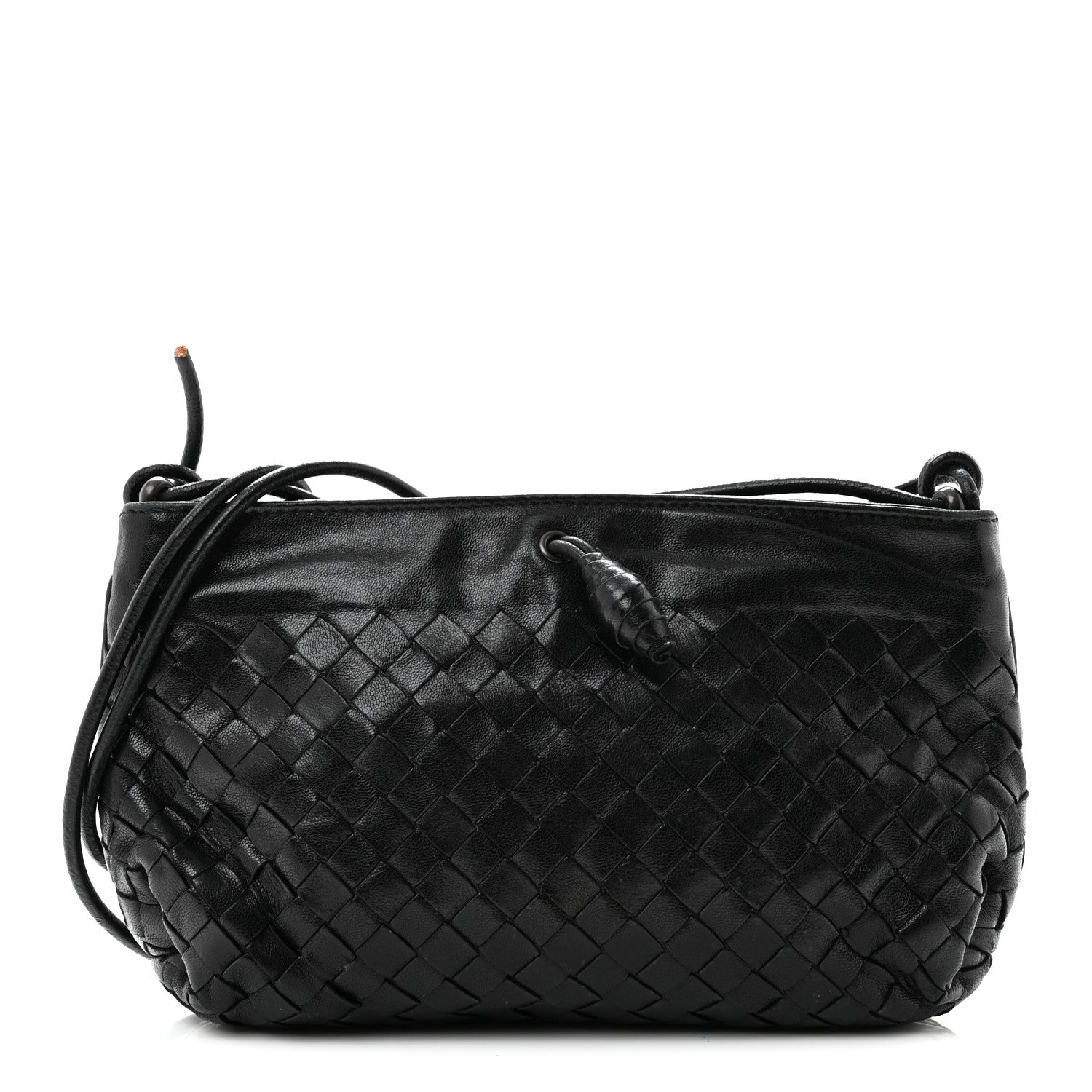 Bottega Veneta Nappa Intrecciato Mini Shoulder Bag Black