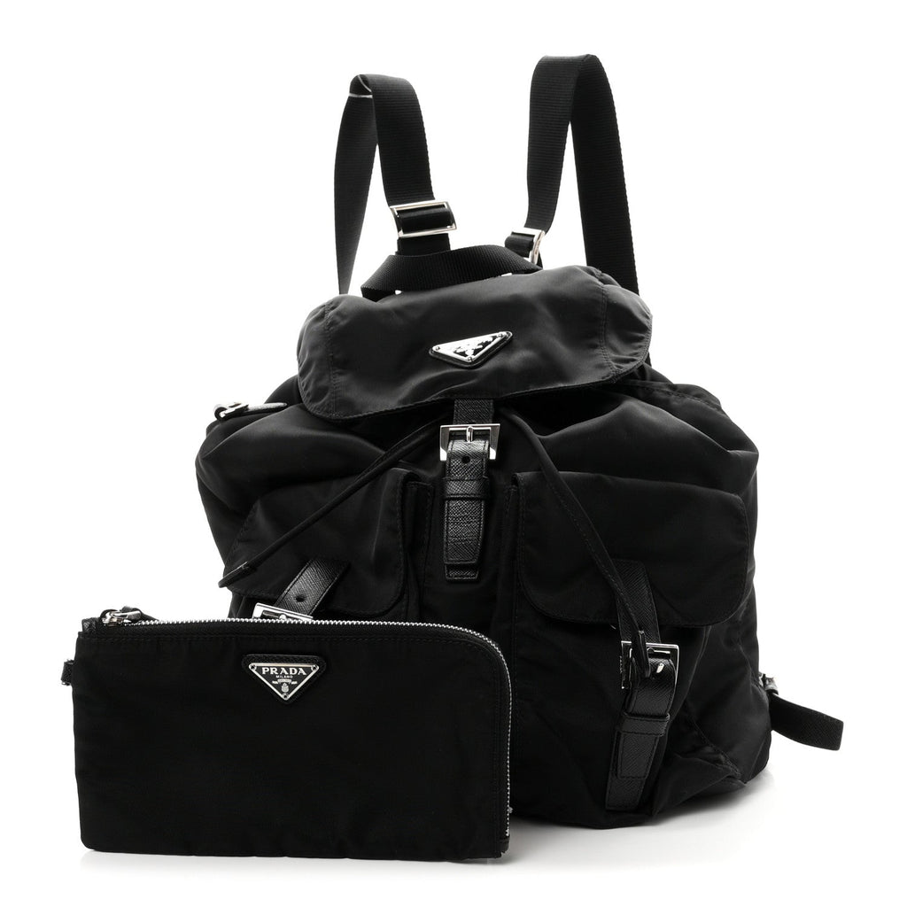 Prada Re-Nylon Saffiano Medium Backpack Black