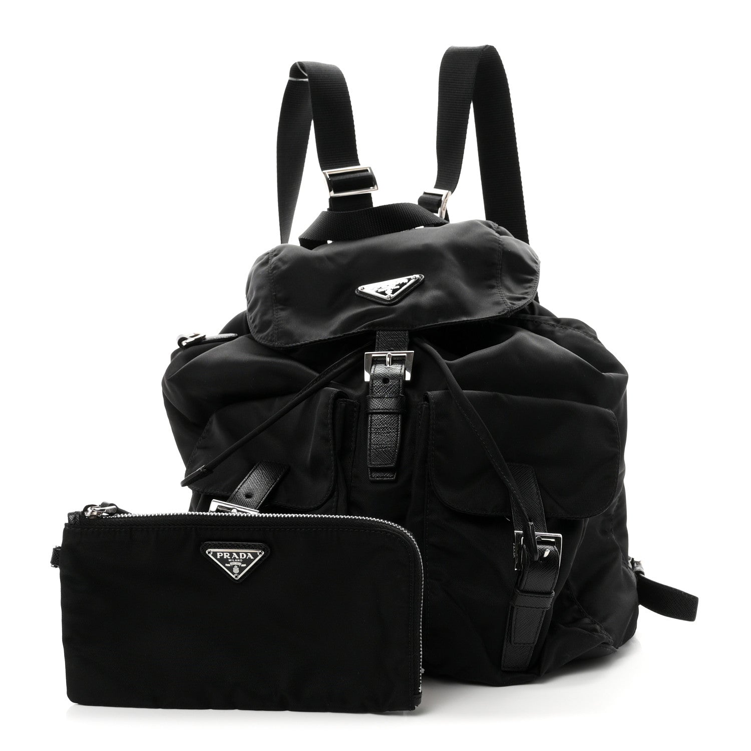 Prada Re-Nylon Saffiano Medium Backpack Black