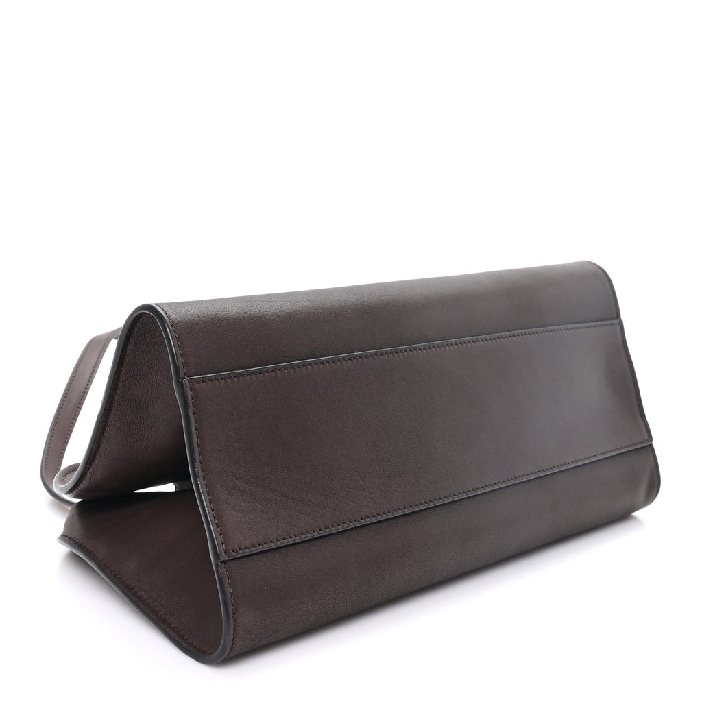 The Row Smooth Calfskin Peggy Bag Chestnut