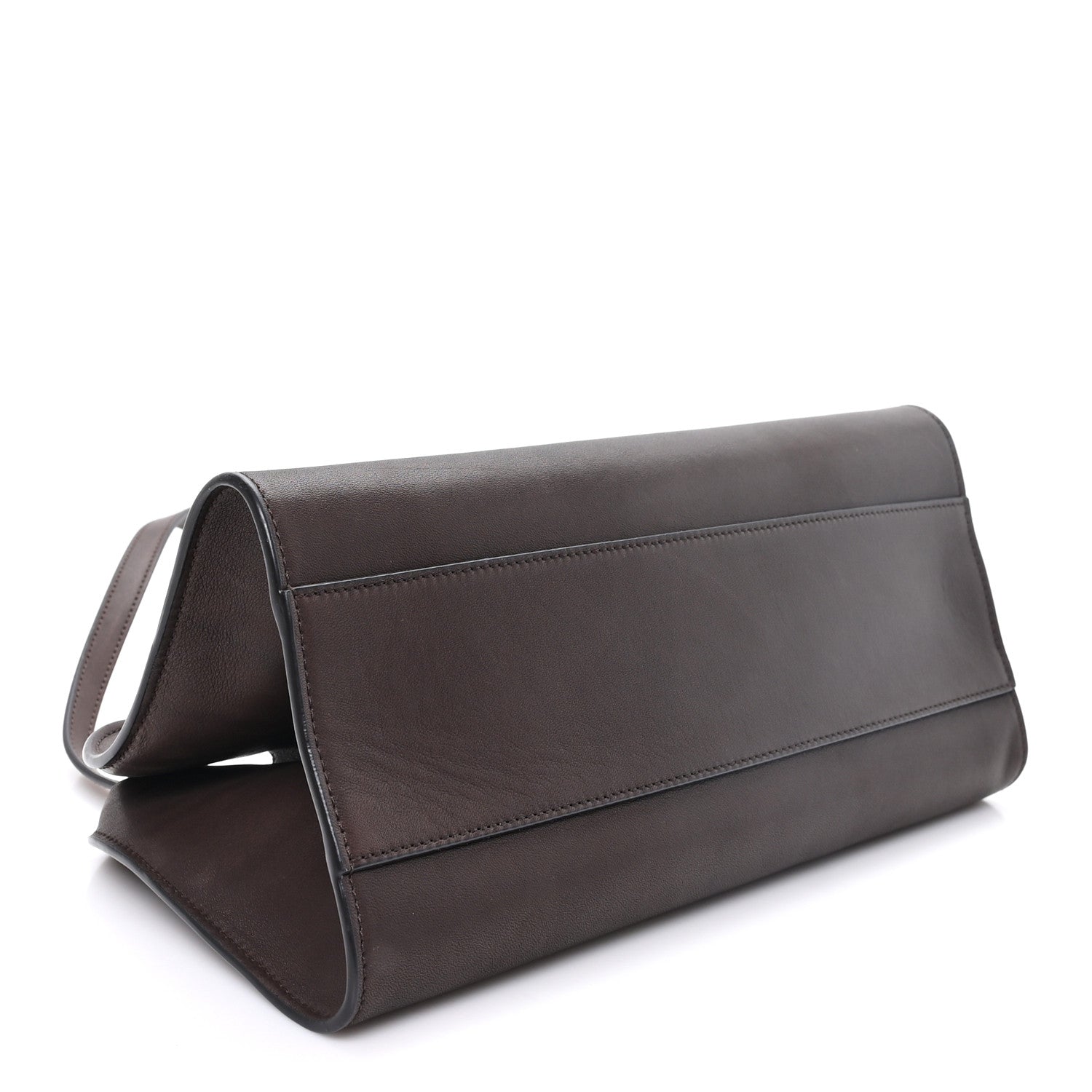 The Row Smooth Calfskin Peggy Bag Chestnut