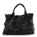 Balenciaga Agneau Giant 12 Rose Gold Hardware Velo Black