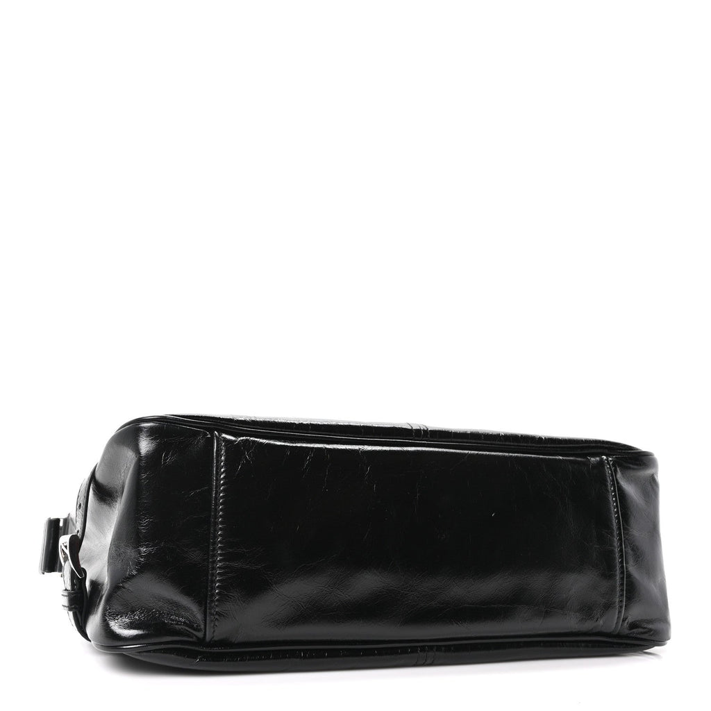 Prada Vitello Shine Shoulder Bag Black