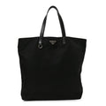 Prada Tessuto Nylon Soft Calfskin Tote Black