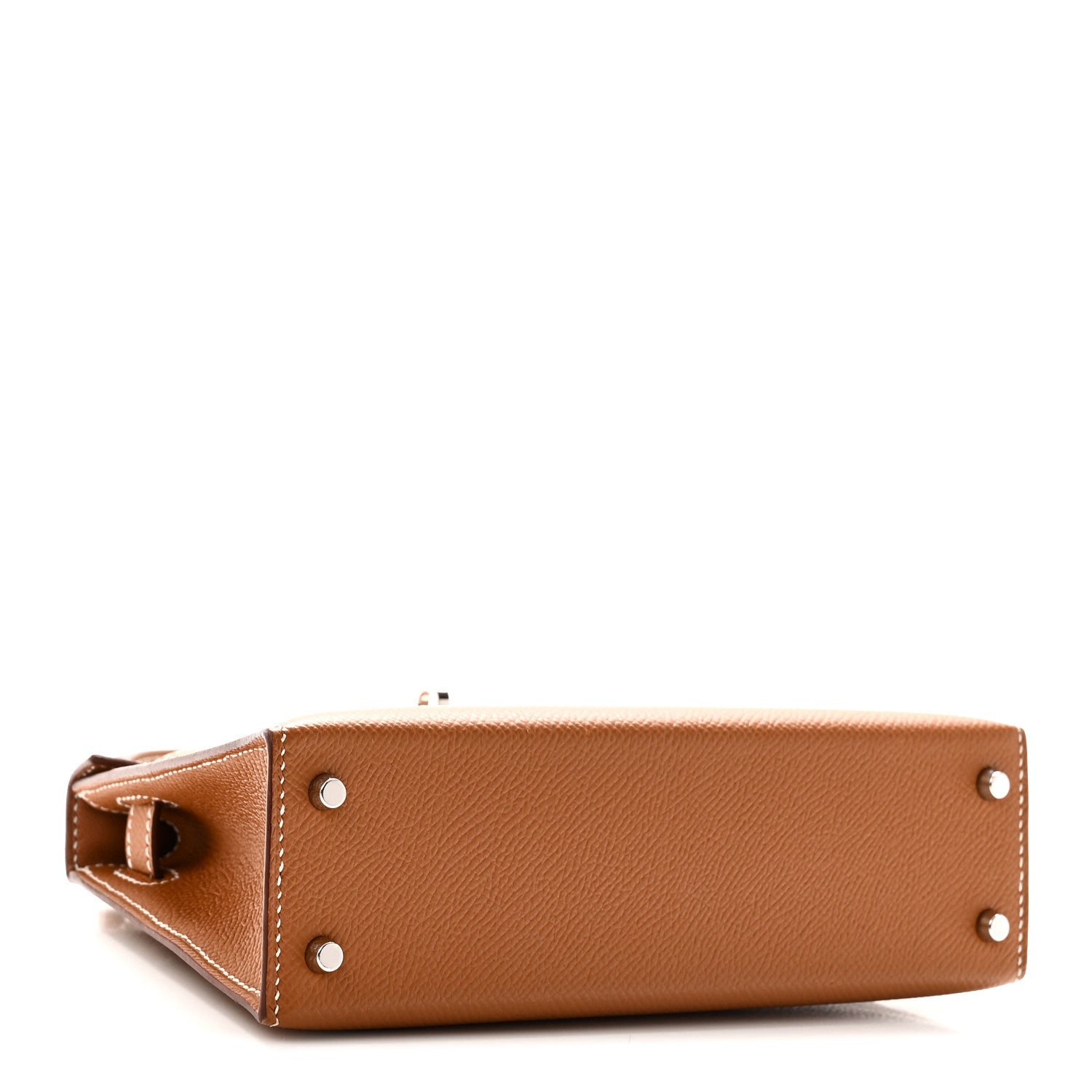 Hermes Epsom Mini Kelly Sellier 20 Gold detail view