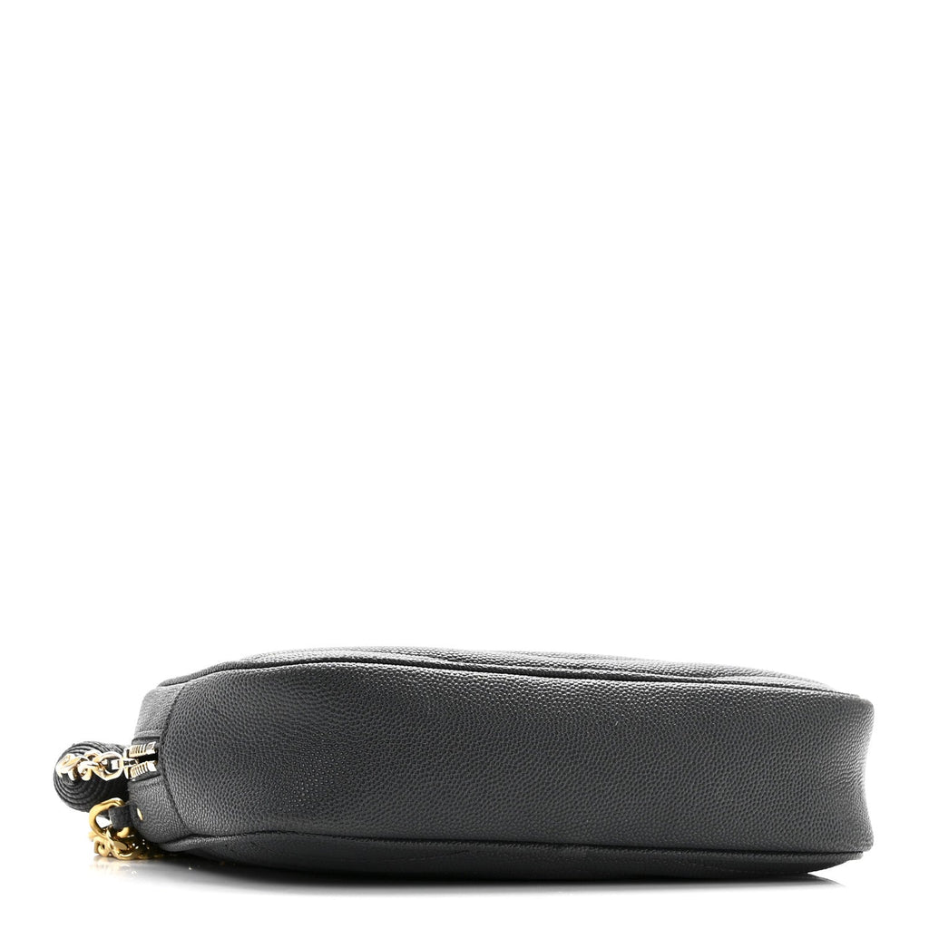 Saint Laurent Grain De Poudre Matelasse Monogram Mini Lou Camera Bag Dark Smog