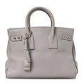 Saint Laurent Grained Calfskin Small Supple Sac De Jour Grey
