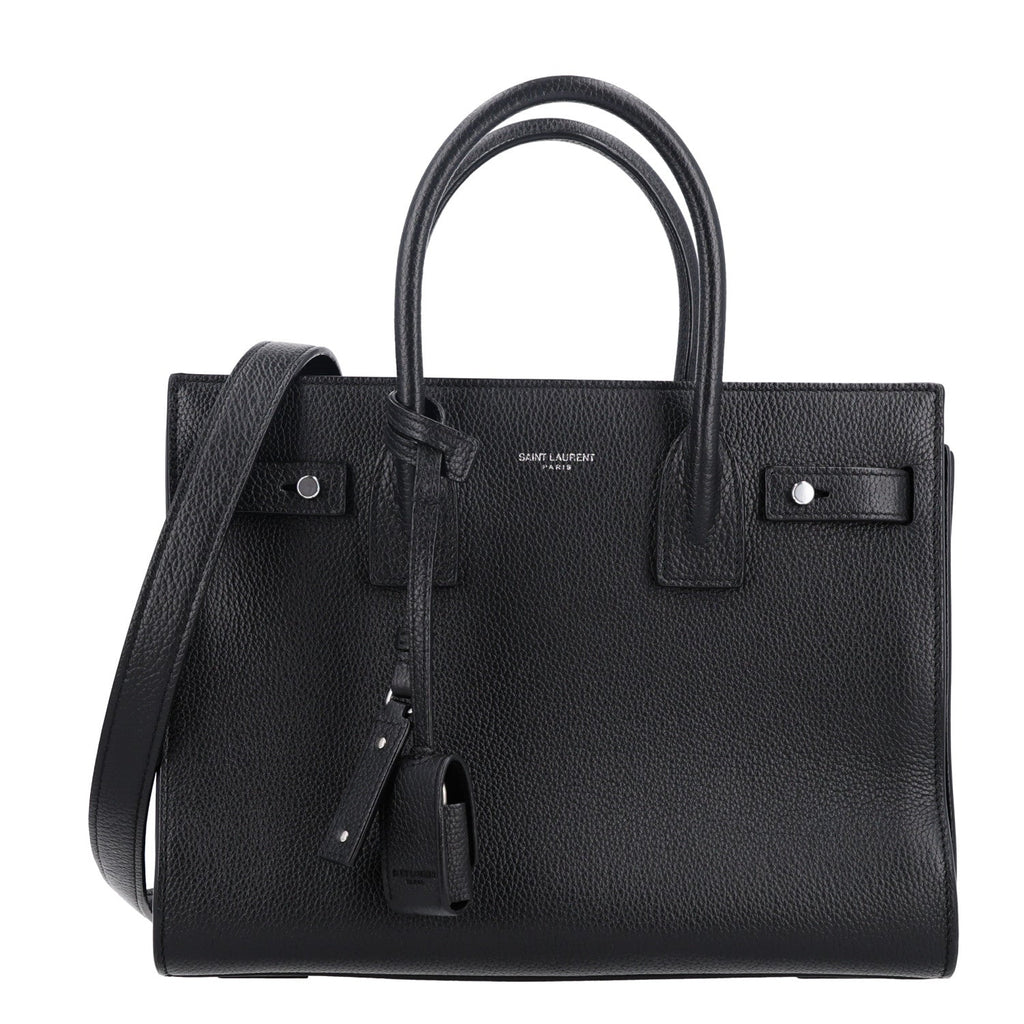 Saint Laurent Grained Calfskin Baby Sac De Jour Souple Black