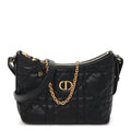 Dior Calfskin Macrocannage Miss Caro Diorling Mini Bag with Chain Black
