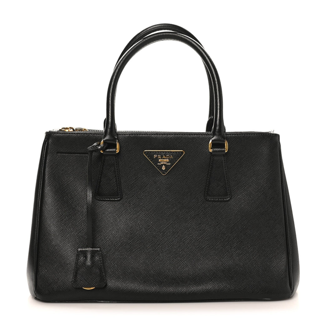 Prada Saffiano Lux Small Galleria Double Zip Tote Black