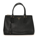Prada Saffiano Lux Small Galleria Double Zip Tote Black