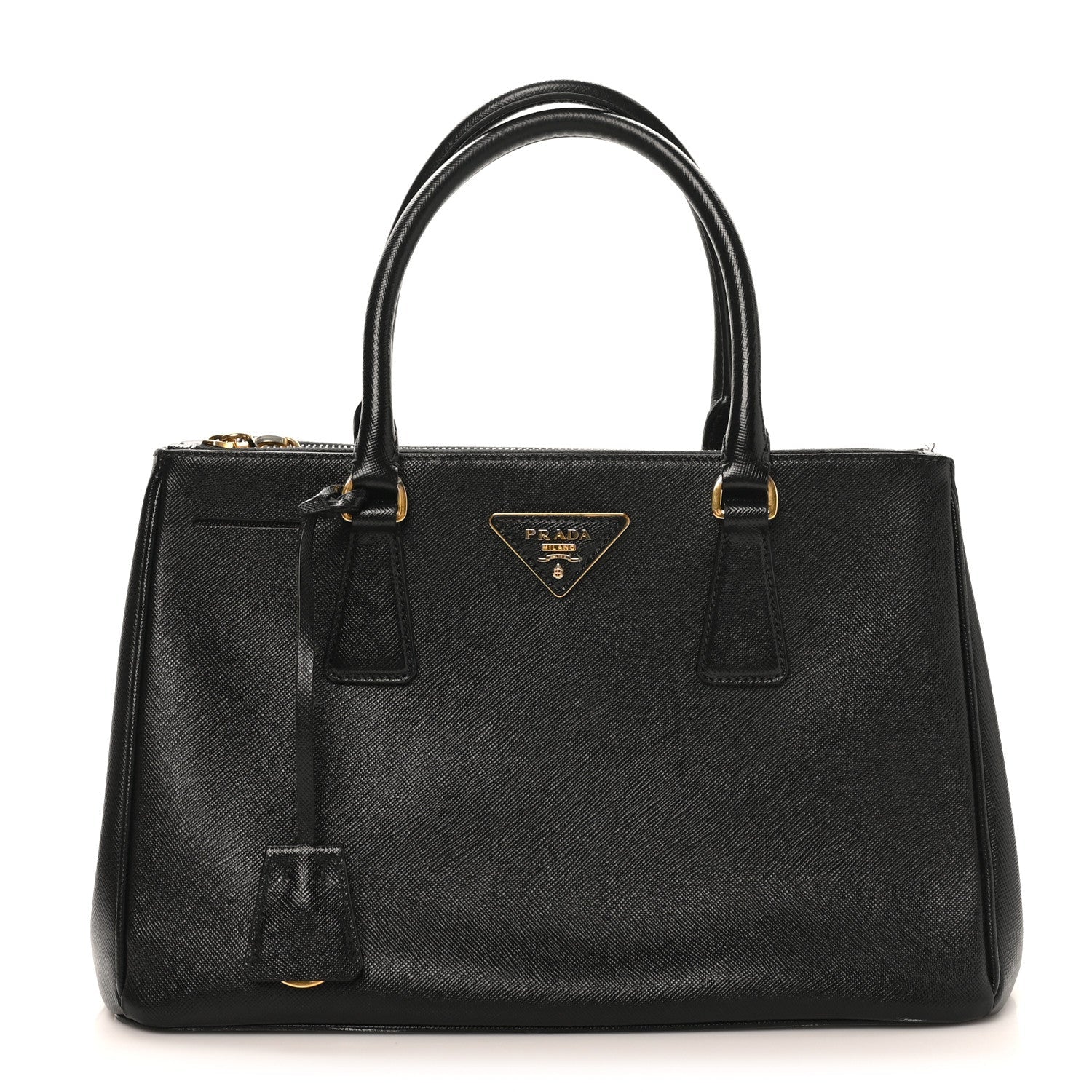 Prada Saffiano Lux Small Galleria Double Zip Tote Black