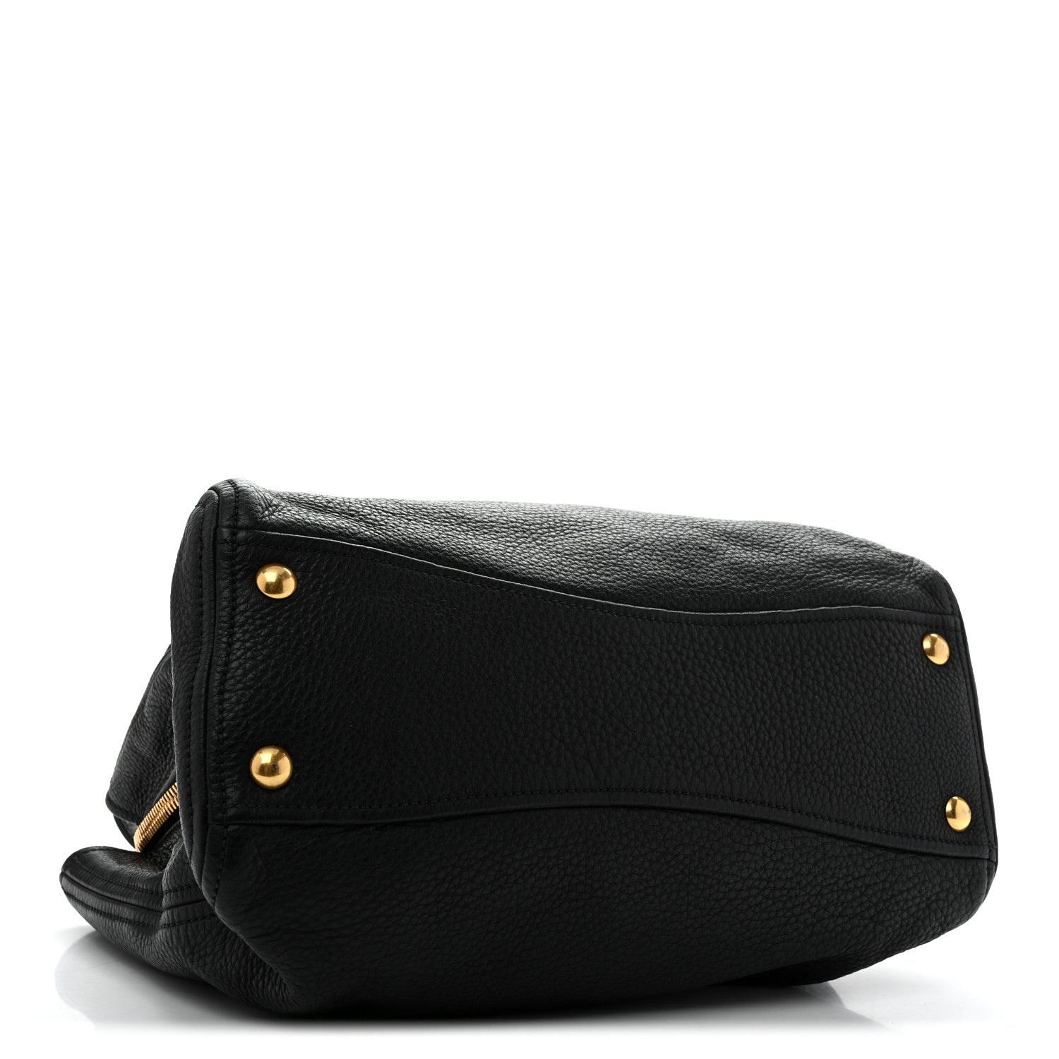 Miu Miu Vitello Daino Caribu Tote Black