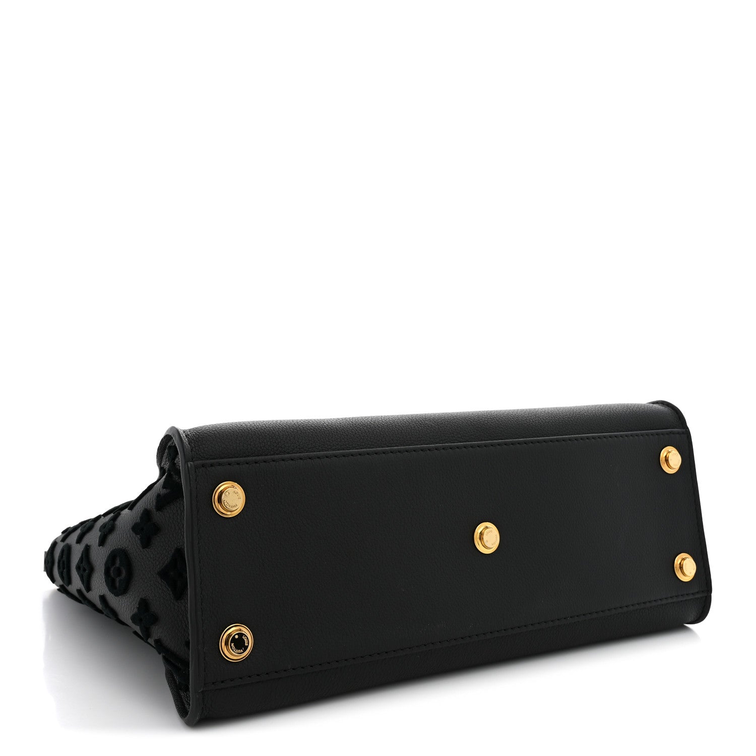 Louis Vuitton Calfskin Monogram Tufting On My Side Black