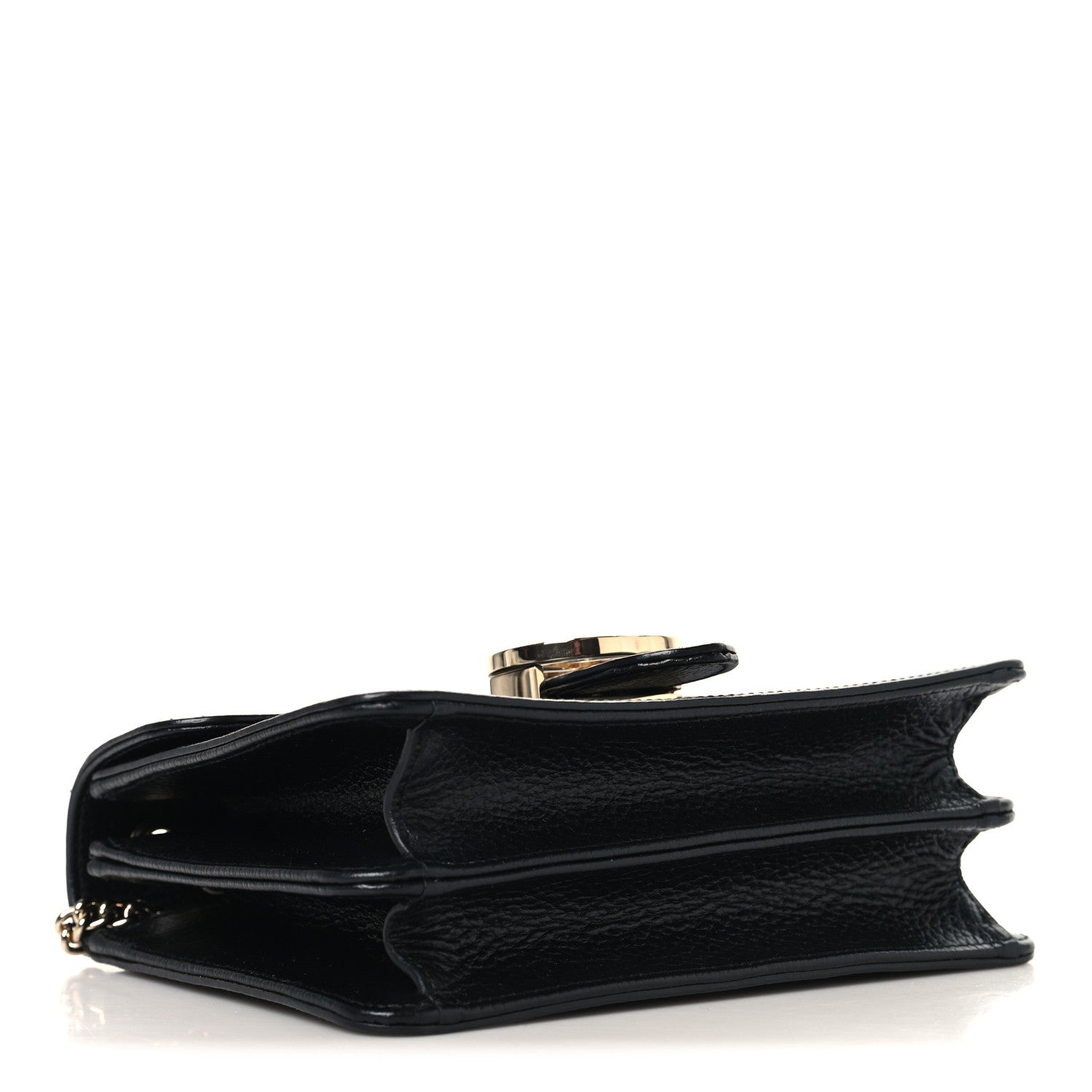 Gucci Dollar Calfskin Small Interlocking G Shoulder Bag Black