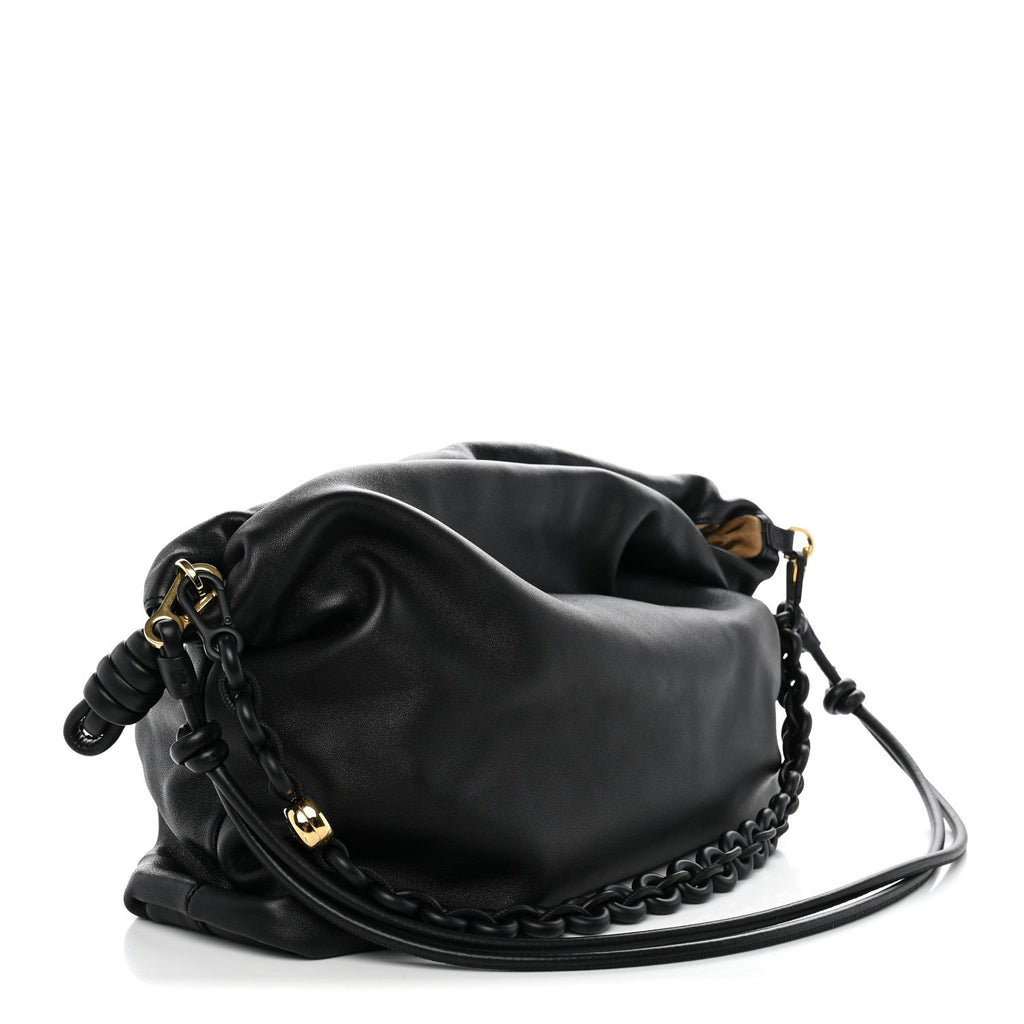 Loewe Mellow Nappa Large Donut Chain Flamenco Black