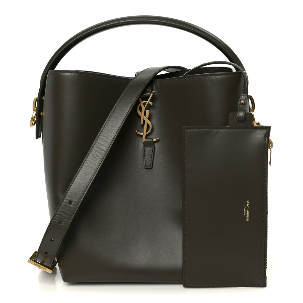Saint Laurent Shiny Calfskin Le 37 Bucket Bag Deep Musk