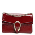 Gucci Crinkled Patent Mini Dionysus Shoulder Bag Rosso Ancora Red