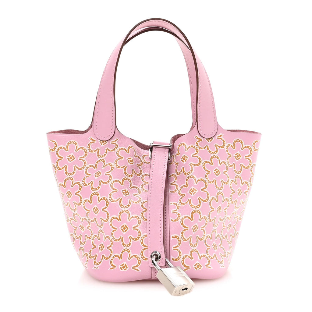 Hermès Swift Micro Lucky Daisy Picotin Lock Mauve Sylvestre