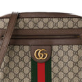 Gucci GG Supreme Monogram Web Medium Ophidia Messenger Bag Brown