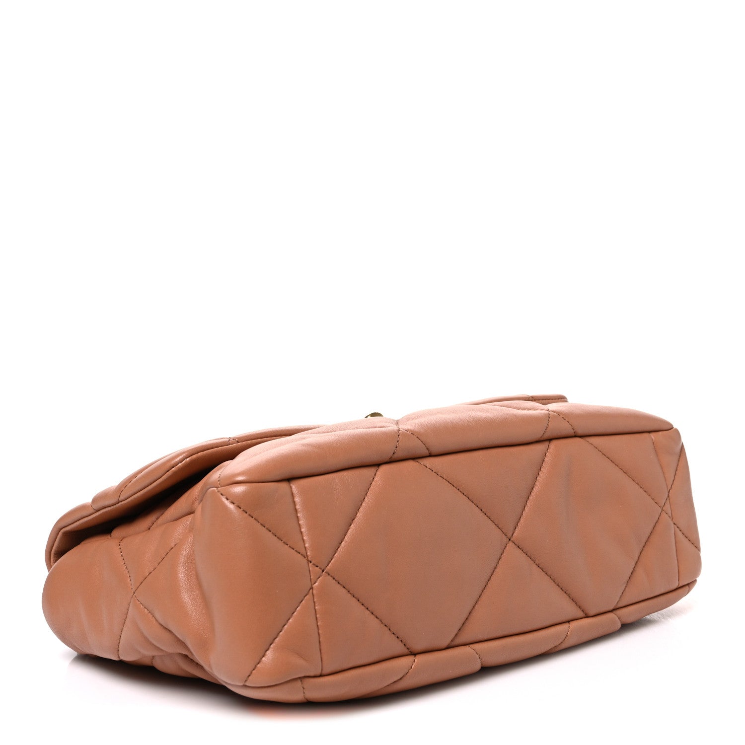 Chanel Lambskin Quilted Large Chanel 19 Flap Brown