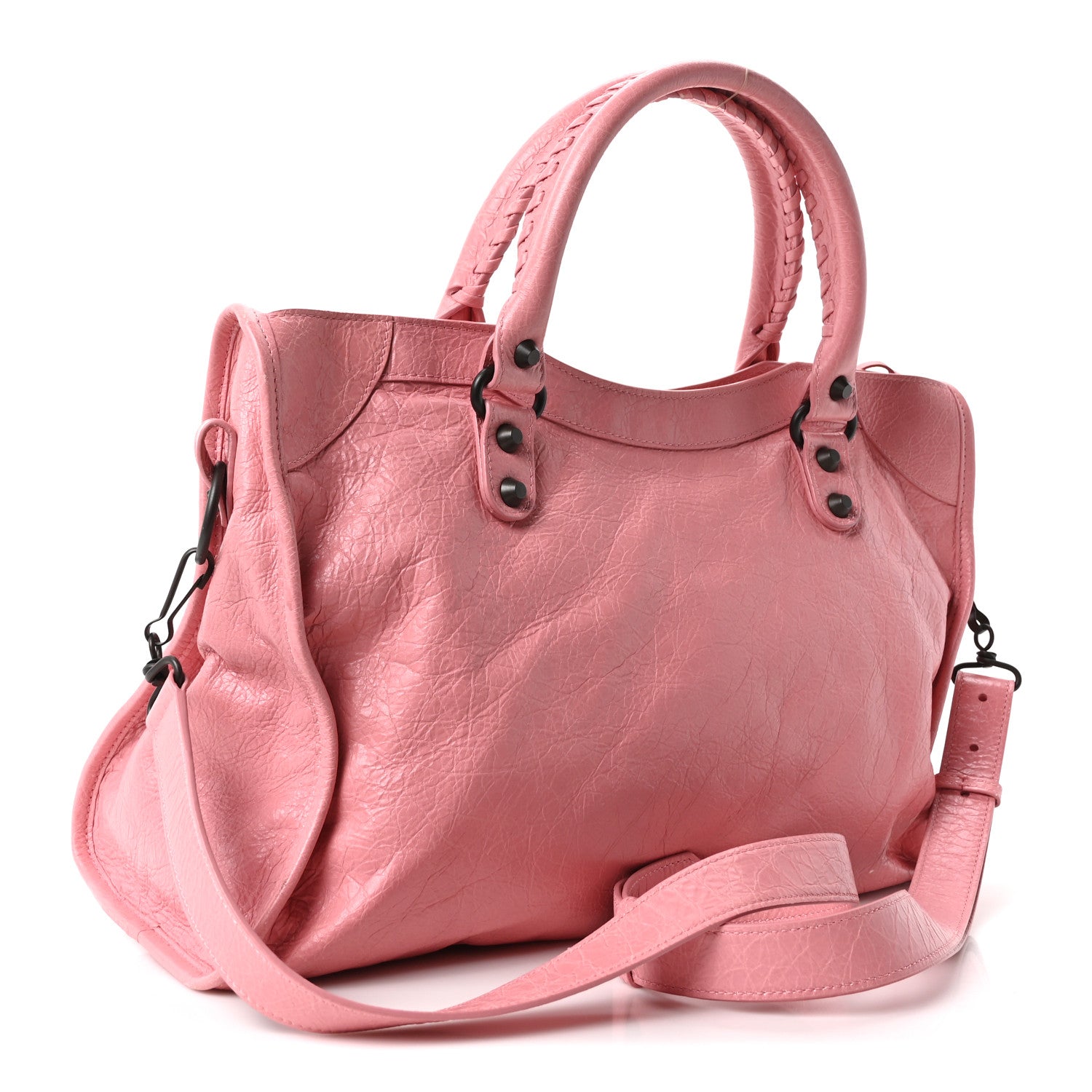 Balenciaga Agneau Arena Classic Hardware Medium Le City Vintage Pink