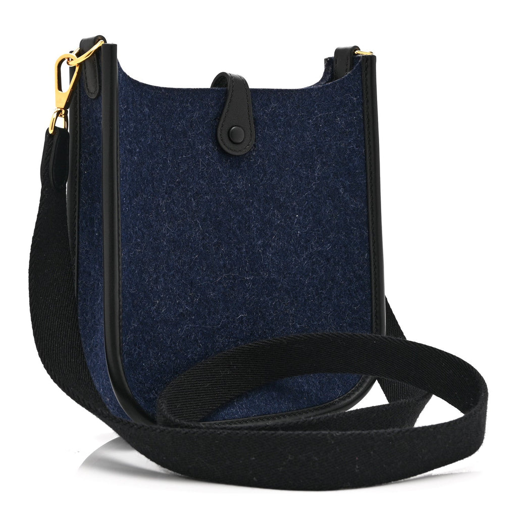 Hermès Feutre Swift Evelyne TPM Bleu Nuit Black