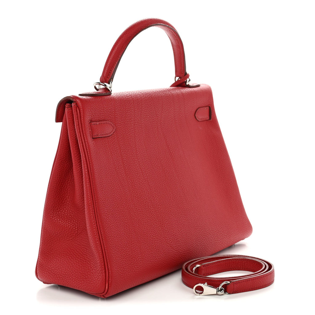 Hermès Togo Kelly Retourne 32 Rouge Vif