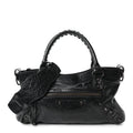 Balenciaga Agneau Arena Classic Hardware Le City First Bag Black