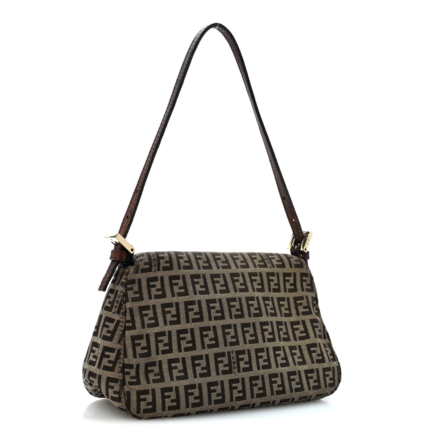 Fendi Zucchino Vitello Mini Mama Baguette Mogano Panna Bruciato