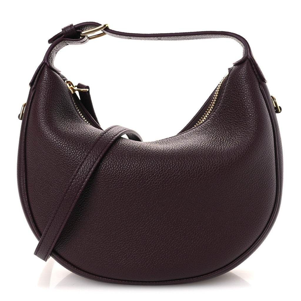 Celine Supple Grained Calfskin Teen Lulu Shoulder Bag Deep Burgundy front view