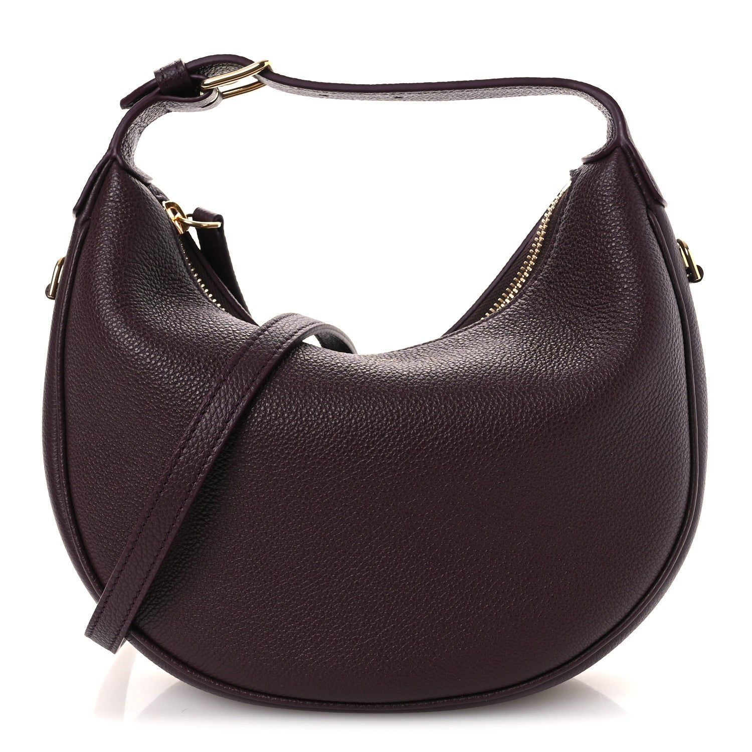 Celine Supple Grained Calfskin Teen Lulu Shoulder Bag Deep Burgundy front view