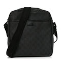 Gucci GG Supreme Monogram Messenger Bag Black Grey