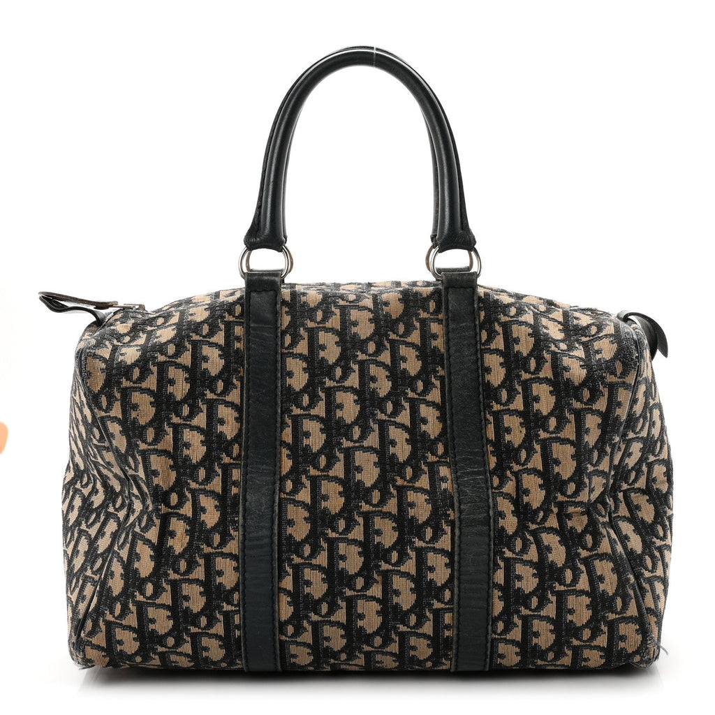 Dior Monogram Boston Navy Blue