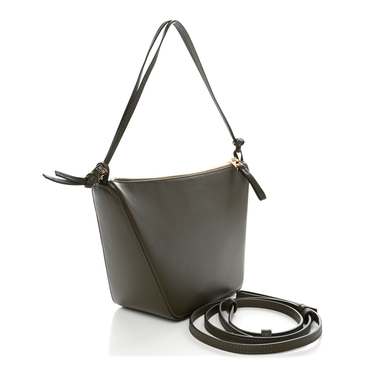 Loewe Calfskin Mini Hammock Hobo Dark Khaki Green