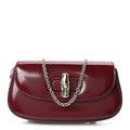 Gucci Shiny Calfskin Small Bamboo Night Bag Rosso Ancora