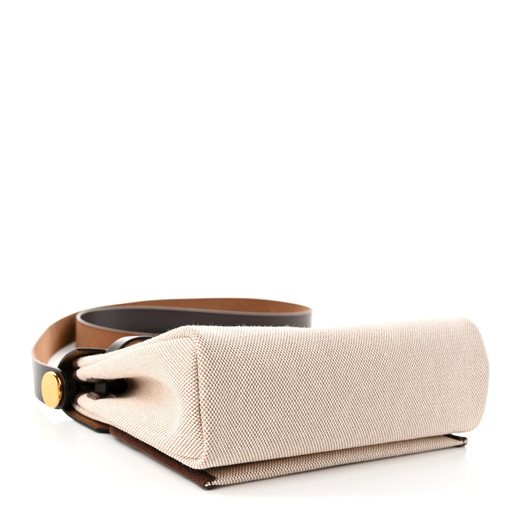 Hermès Military Toile Vache Hunter Herbag Zip Retourne 20 Ecru Beige Ebene